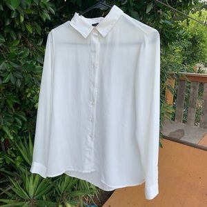 White Sheer Button Up